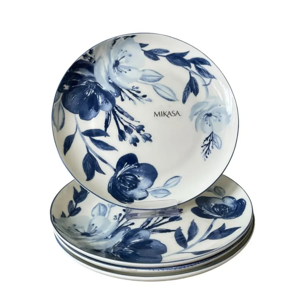 MIKASA Darcy Blue & White Floral Bone China 9